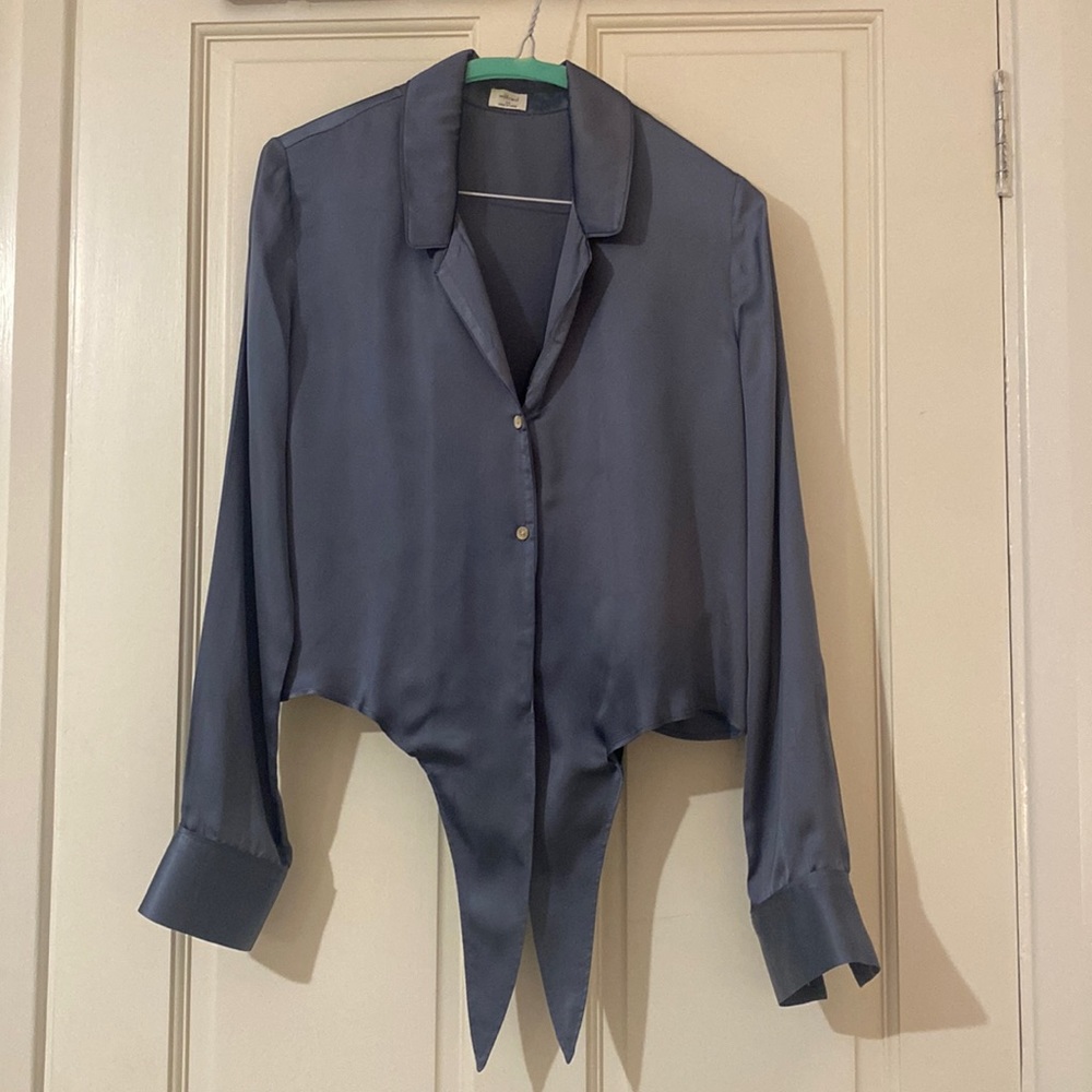 Aritzia Wilfred Tie-front Blouse